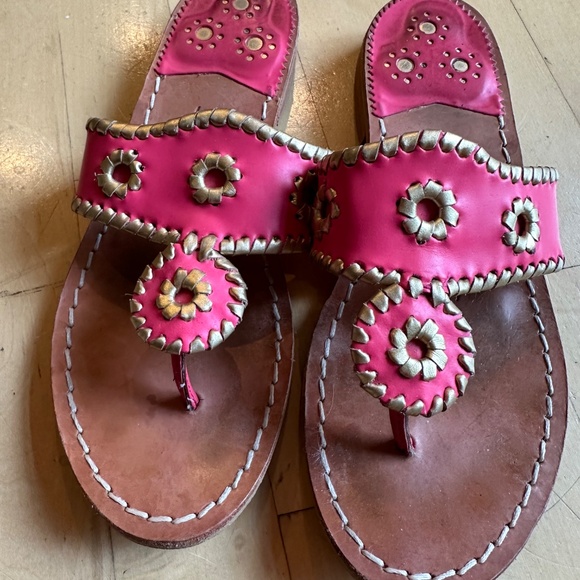 Jack Rogers Nantucket salmon thong sandal, 6, GD1117 - Picture 2 of 3